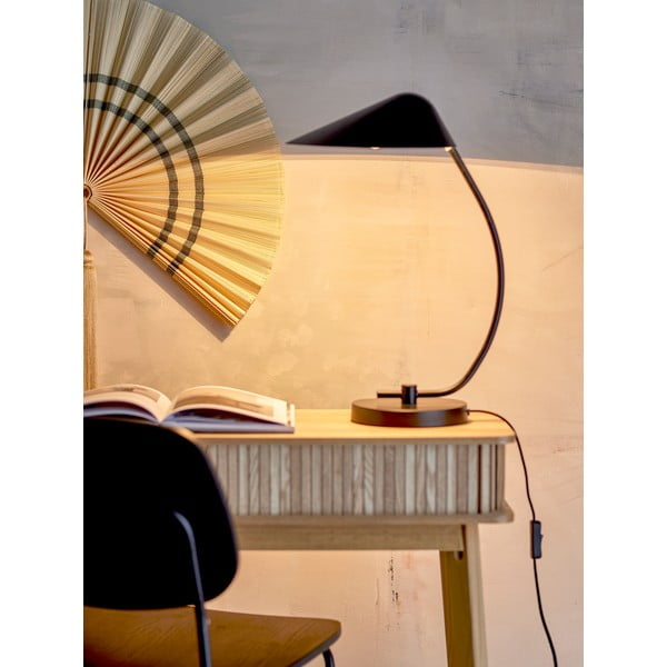 Čierna stolová lampa s kovovým tienidlom (výška 50 cm) Nisella – Bloomingville-image-2