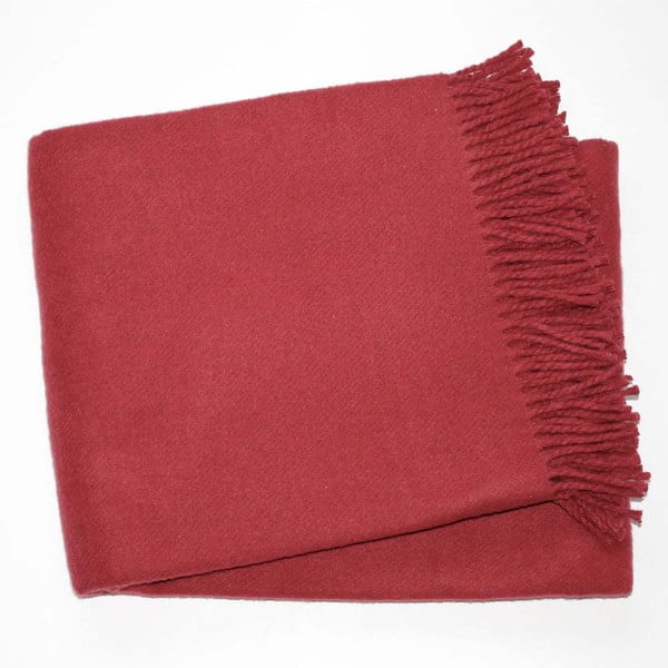 Tmavočervená deka Euromant Basics, 140 x 180 cm