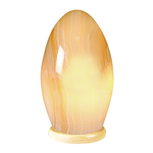 Stolová lampa z kameňa ony×u Naeve Egg, výška 15 cm