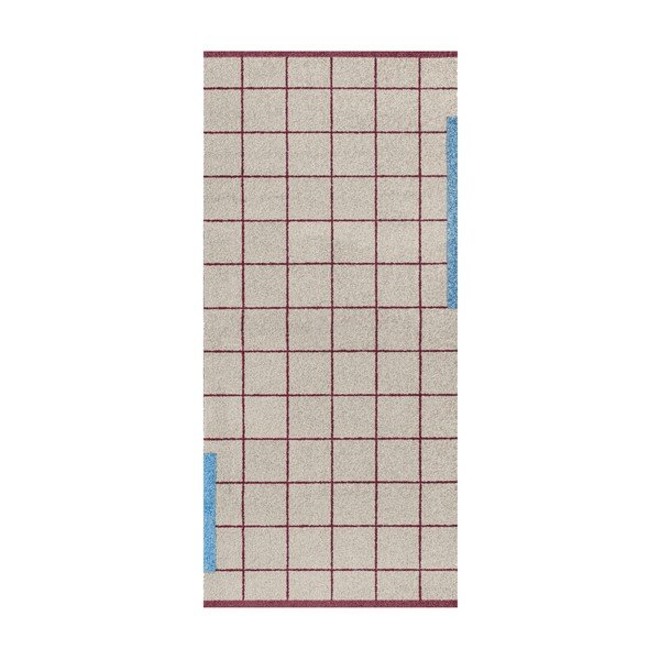 Vínovočervený/sivý koberec 70x150 cm Network – Mette Ditmer Denmark