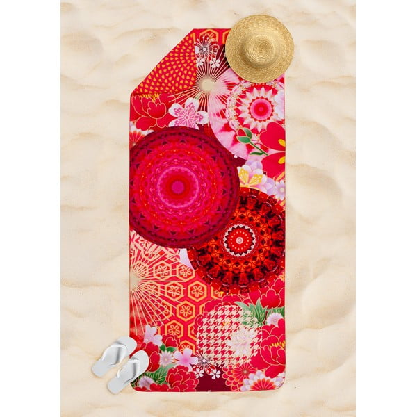 Červená rýchloschnúca plážová osuška 50x100 cm – HIP-image-1