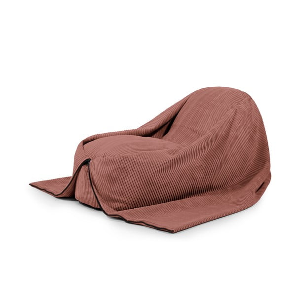 Menčestrový detský sedací vak v tehlovej farbe Cocoon 120 – SLOWDOWN