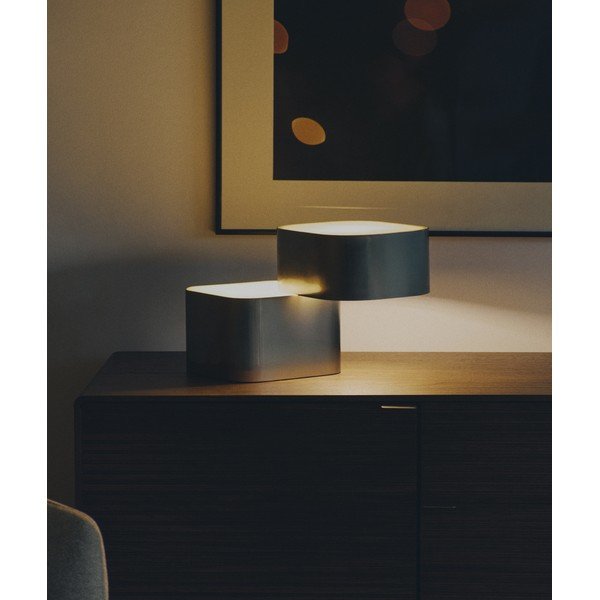 Sivá kovová stolová lampa (výška  23 cm) Tandan – Kave Home-image-1