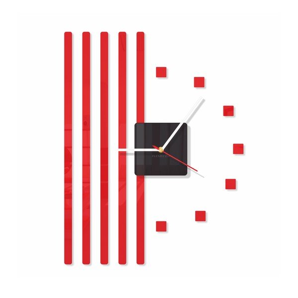 Hodiny z plexiskla Points Red
