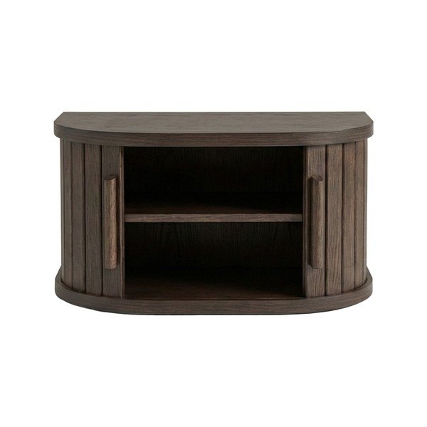 Závesný/s poličkami nočný stolík v dekore duba v tmavo prírodnej farbe Meta – Unique Furniture-image-2