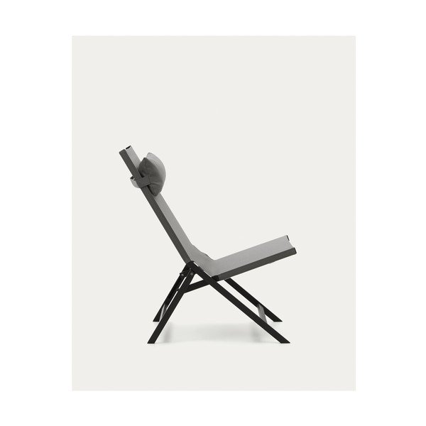 Sivé kovové záhradné kreslo Canutells – Kave Home-image-4