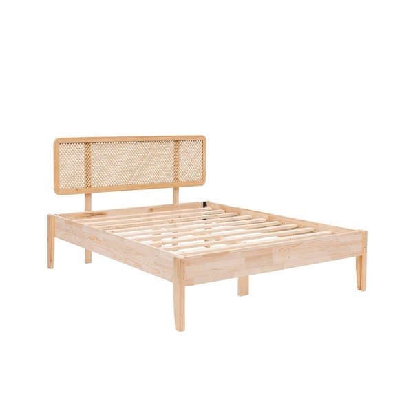 Jednolôžková posteľ zo smrekového dreva s roštom v prírodnej farbe 90x200 cm Izabelya – Kalune Design