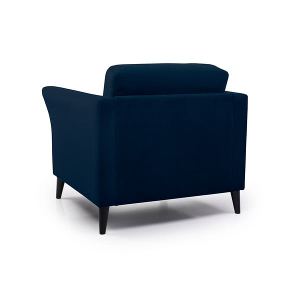 Tmavomodré zamatové kreslo Eden – Scandic-image-3