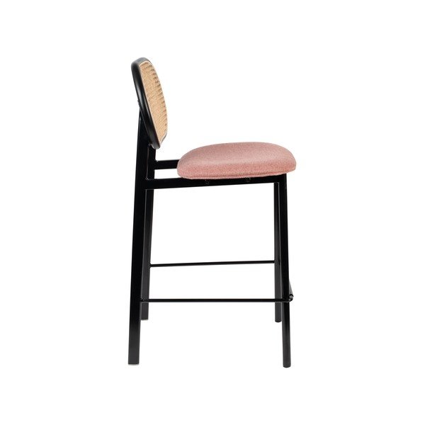 Čierna/svetloružová barová stolička 94 cm Spike - Zuiver-image-3