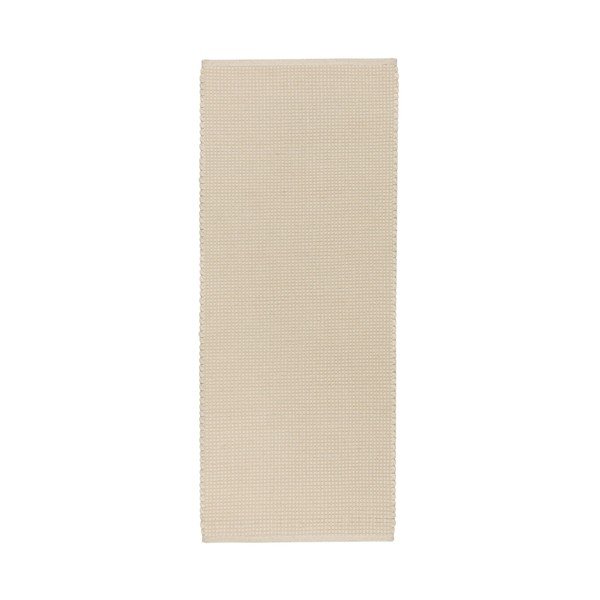 Béžový ručne tkaný vlnený behúň 80x170 cm Talo – noo.ma