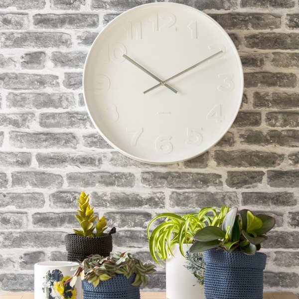 Biele hodiny Karlsson Dentist, Ø 42 cm-image-2