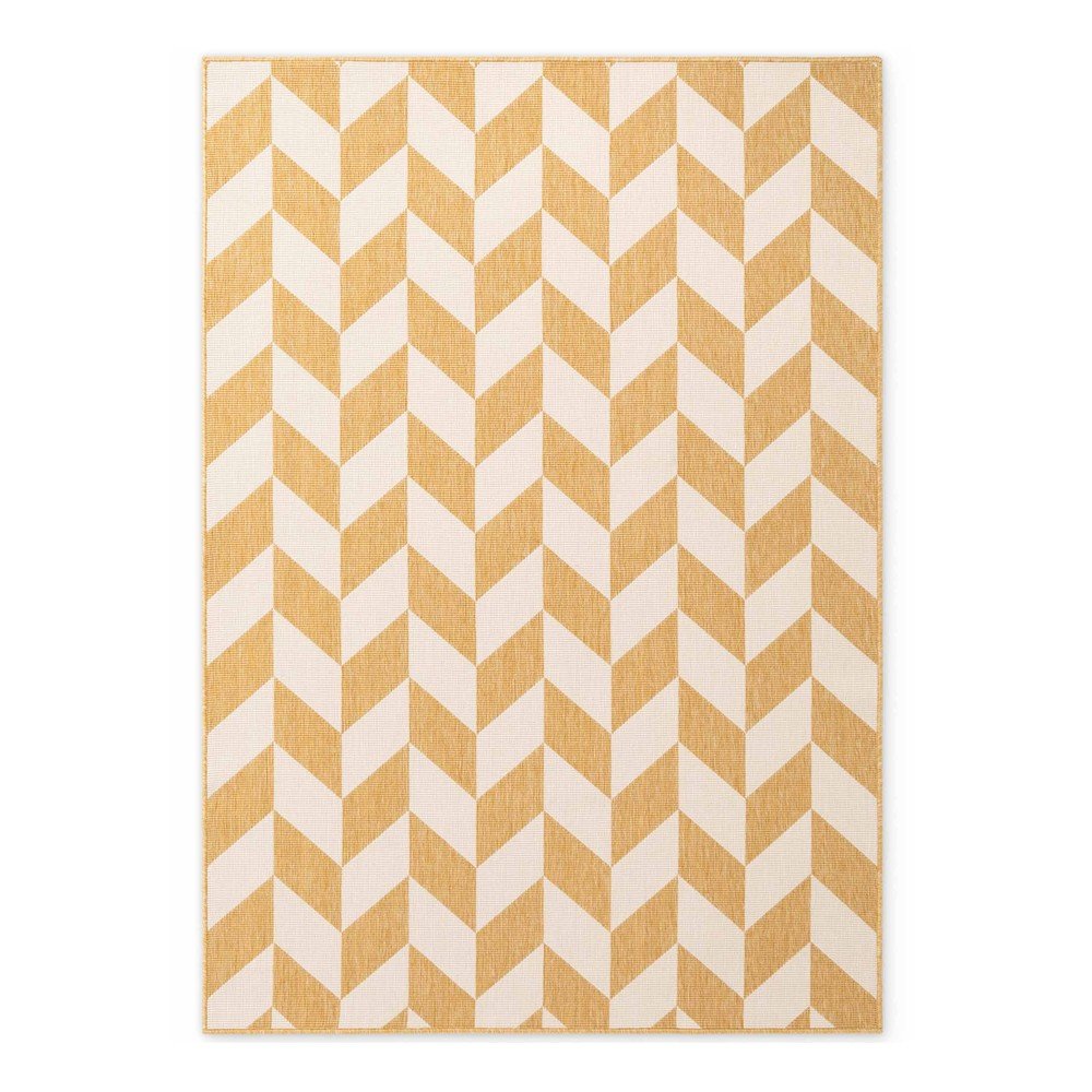 Okrovožltý/krémovobiely vnútorný a vonkajší koberec 120x170 cm Haringey Terrick – Ted Baker