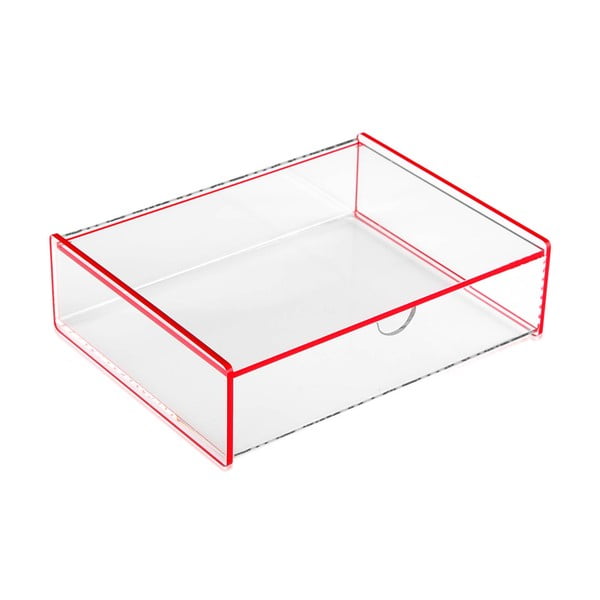 Červený úložný box Versa Ariel, 17,1 × 13 × 4,8 cm