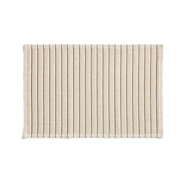 Zelená/béžová textilná kúpeľňová predložka 50x80 cm Merade – Kave Home