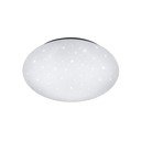 Biele stropné LED svietidlo Reality Putz, priemer 40 cm