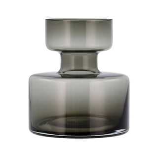 Sivá sklenená váza Lyngby Glas Tubular, výška 20 cm