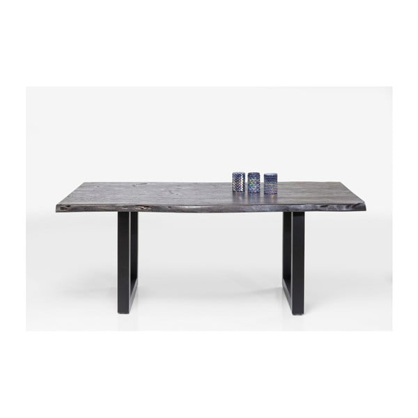 Čierny jedálenský stôl z akáciového dreva Kare Design Nature, 195 × 100 cm