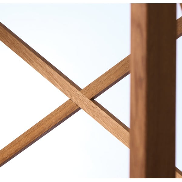 Regál z dubového dreva v prírodnej farbe 70x198 cm X-Shelf – Unique Furniture-image-4