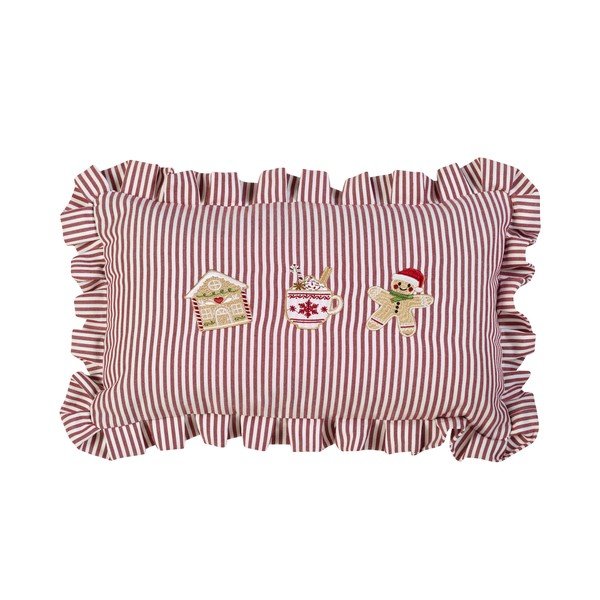 Dekoračný vankúš s vianočným motívom 30x50 cm Christmas Gingerbread Stripe – Catherine Lansfield