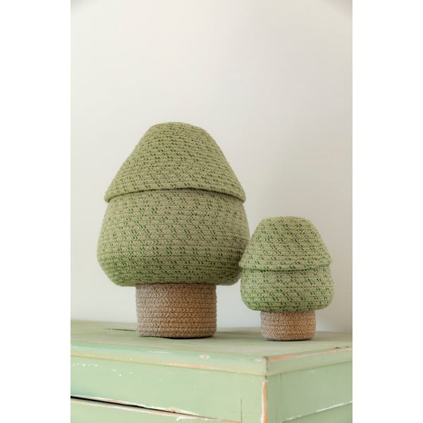 Zelený látkový detský kôš na hračky ø 25x36 cm Big Tree – Lorena Canals-image-2