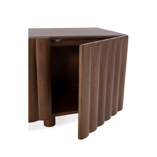 Hnedý TV stolík z mangového dreva 160x55x40 cm Tamira – MOME-image-4