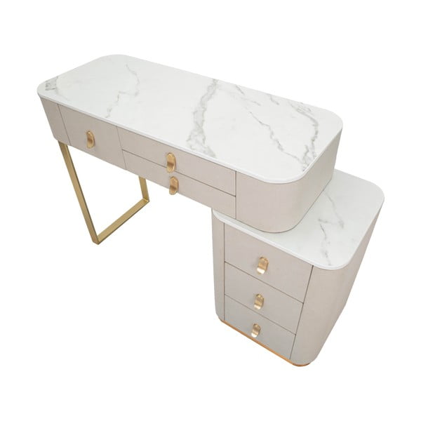 Konzolový stolík v béžovo-zlatej farbe 40x120 cm Beauty – Mauro Ferretti-image-3