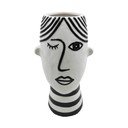 Čierno-biela porcelánová váza Mauro Ferretti Face