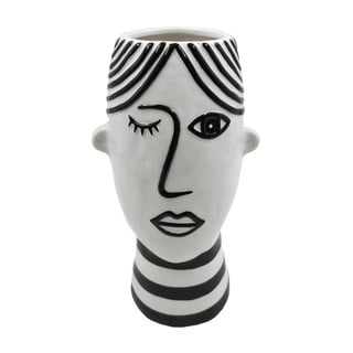 Čierno-biela porcelánová váza Mauro Ferretti Face