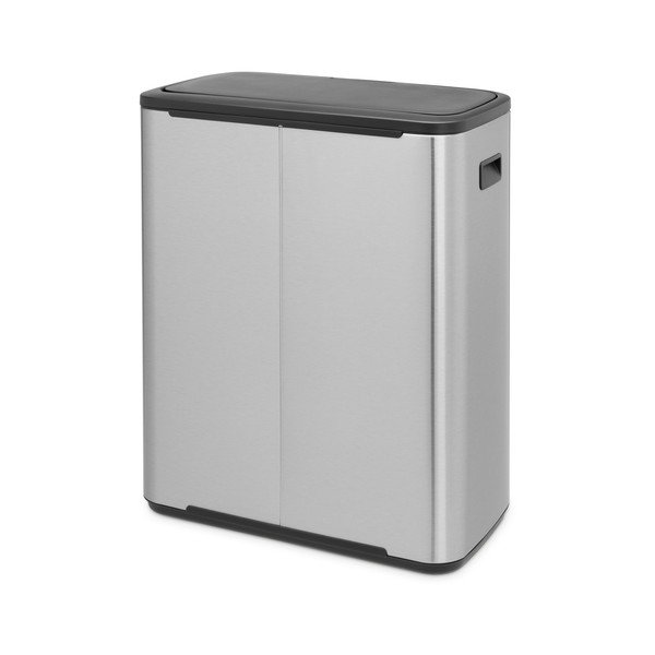 Dotykový oceľový odpadkový kôš na triedený odpad v matne striebornej farbe 60 l Bo Touch Bin – Brabantia-image-2