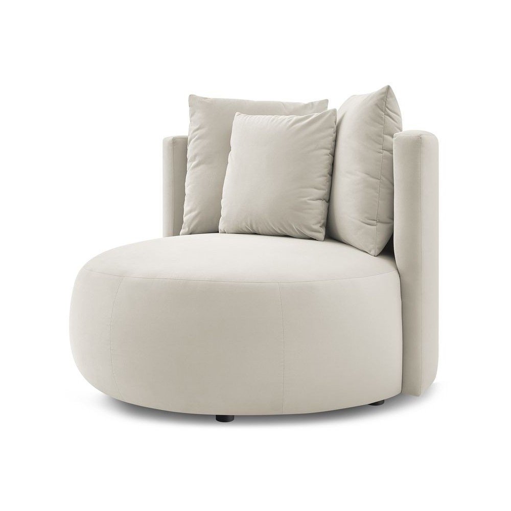 Béžové zamatové kreslo Cesar – Bobochic Paris