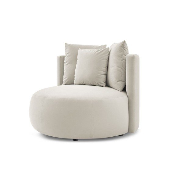 Béžové zamatové kreslo Cesar – Bobochic Paris