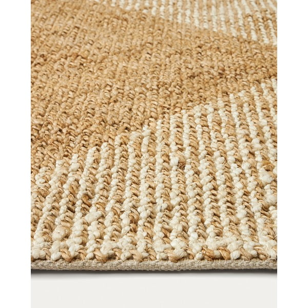 Béžovo-krémový jutový koberec 160x230 cm Maelan – Kave Home-image-3