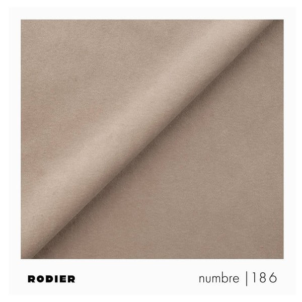 Béžová zamatová rozkladacia/s úložným priestorom rohová pohovka (ľavý roh/s leňoškou) Rene – Rodier-image-4