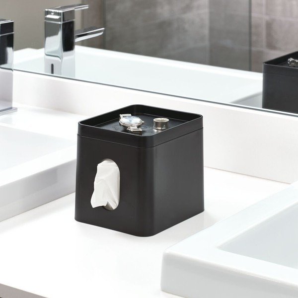 Čierny box na vreckovky iDesign Cade-image-1
