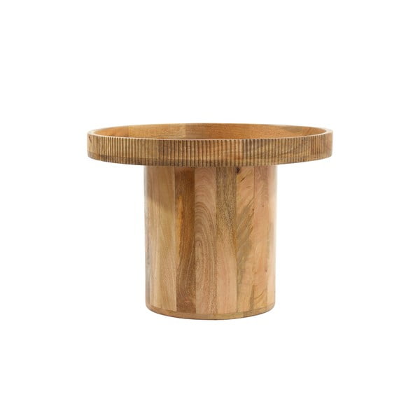Okrúhly odkladací stolík z mangového dreva ø 60 cm Kalomo – Light & Living