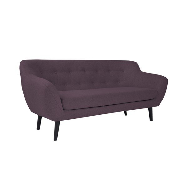 Fialová dvojmiestna pohovka s hnedými nohami Mazzini Sofas Piemont-image-3