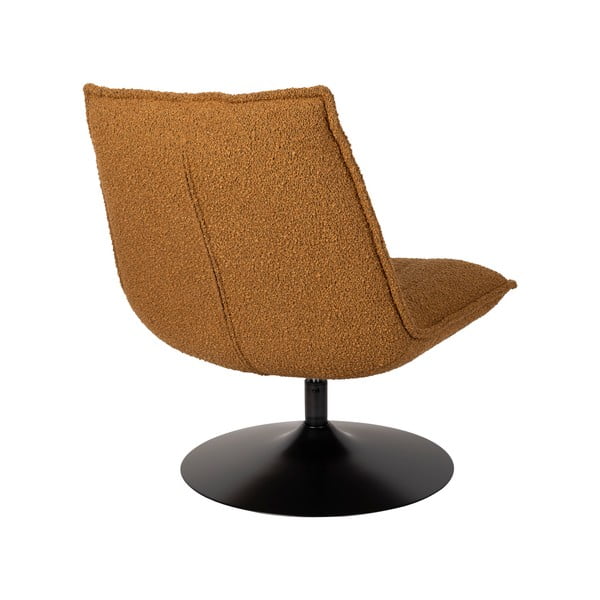 Okrovožlté kreslo z textílie bouclé Jax – White Label-image-4