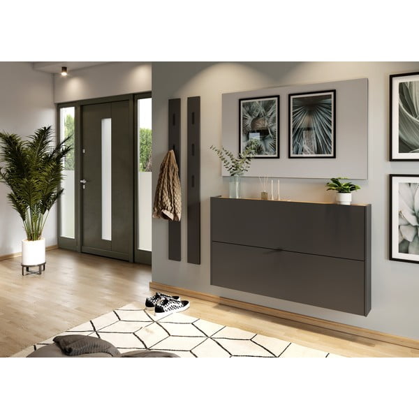 Antracitová výklopná skrinka na topánky Ameca – Germania-image-4