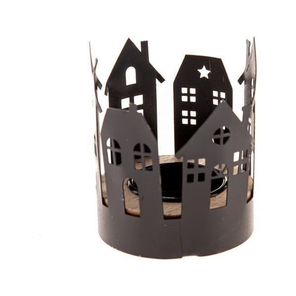 Kovový svietnik s vianočným motívom Houses – Dakls