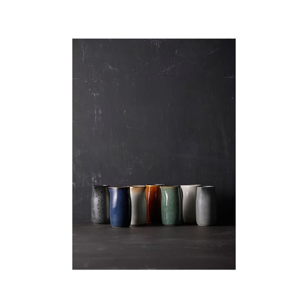 Čierna/modrá keramická kanvička na mlieko 200 ml Gastro Dark Blue/Black – Bitz-image-2