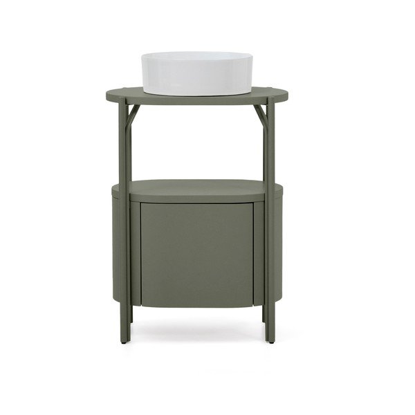 Zelená skrinka pod umývadlo 60x81 cm Arely – Kave Home-image-3