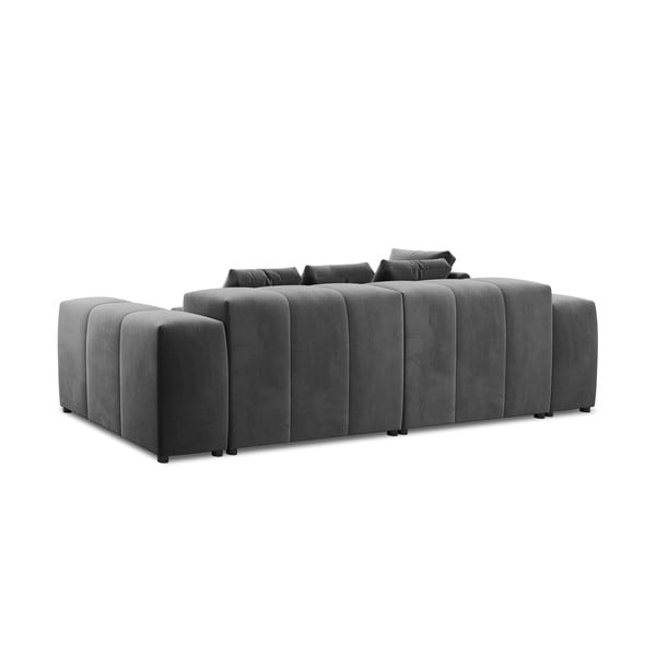 Sivá zamatová rohová pohovka (variabilná) Rome Velvet - Cosmopolitan Design-image-4