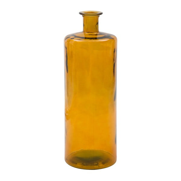 Žltá váza z recyklovaného skla Mauro Ferretti Lop, výška 75 cm
