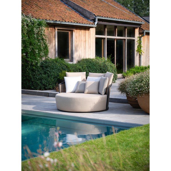 Béžové polstrované záhradné ležadlo Cielo – Diphano-image-4