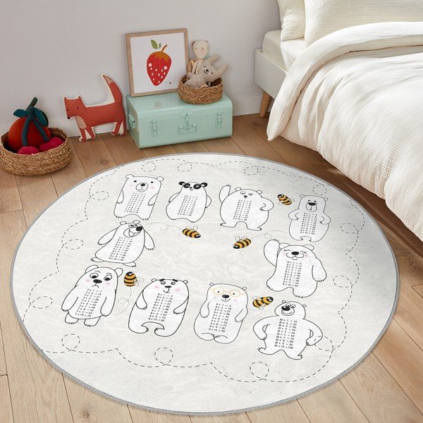 Krémovobiely detský koberec ø 100 cm Comfort – Mila Home-image-2