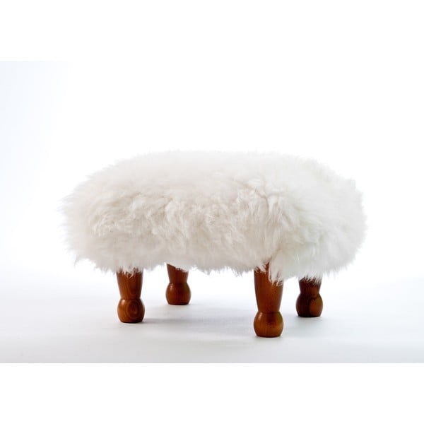 Stolička z ovčej kože Anwen Ivory