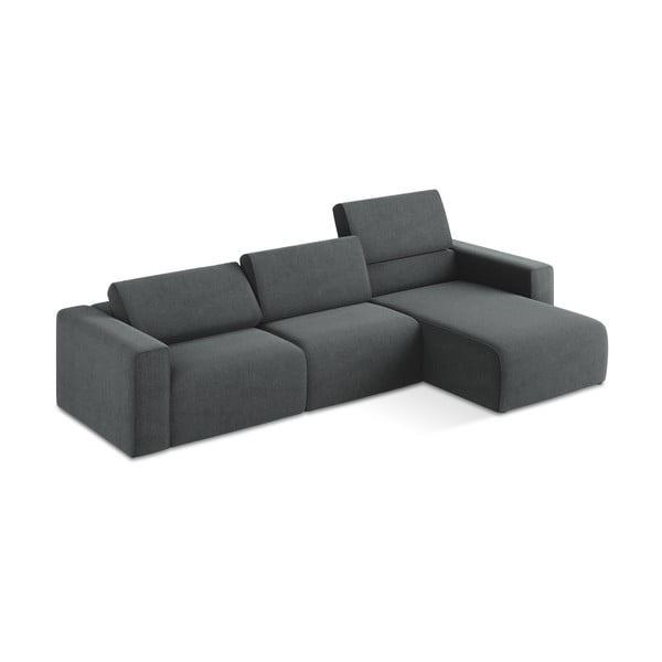 Sivá modulárna rohová pohovka (pravý roh) Kalea – Makamii-image-1