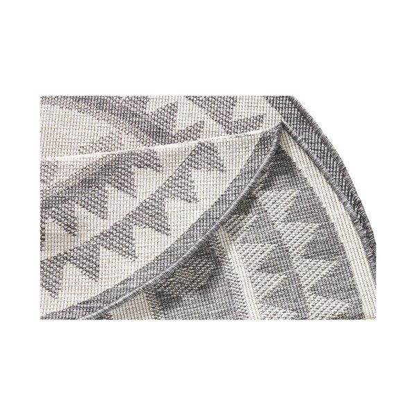 Sivo-krémový vonkajší koberec NORTHRUGS Jamaica, ⌀ 140 cm-image-3