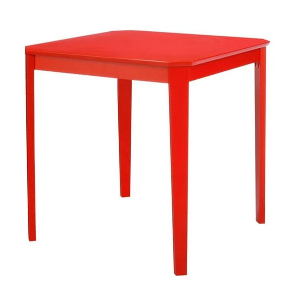 Červený jedálenský stôl Støraa Trento, 76 x 75 cm