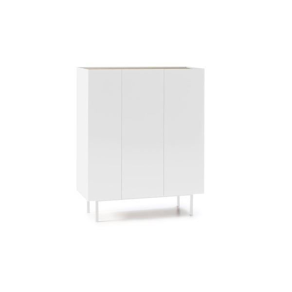 Biela vysoká komoda v dekore duba 95x120 cm Arista – Teulat-image-2